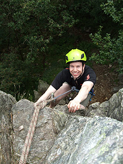 Climbing at Clogwyn Cyrau